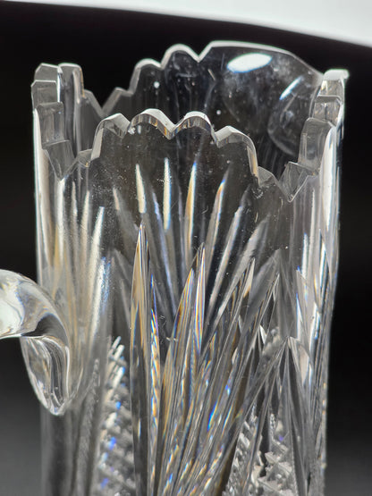 Cut glass pitcher brilliant blown blank