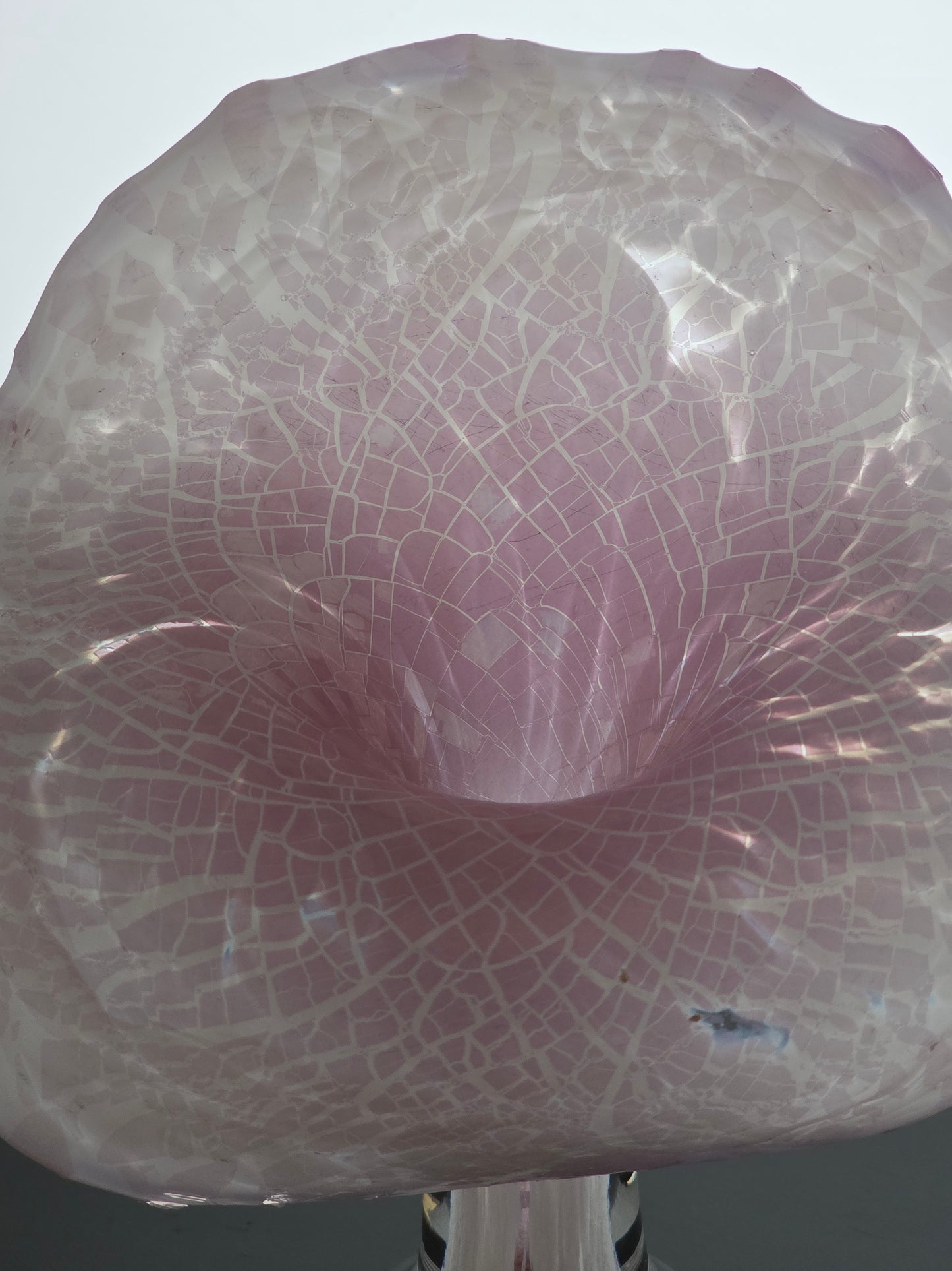 Jack in the pulpit footed glass  vase art glass vase