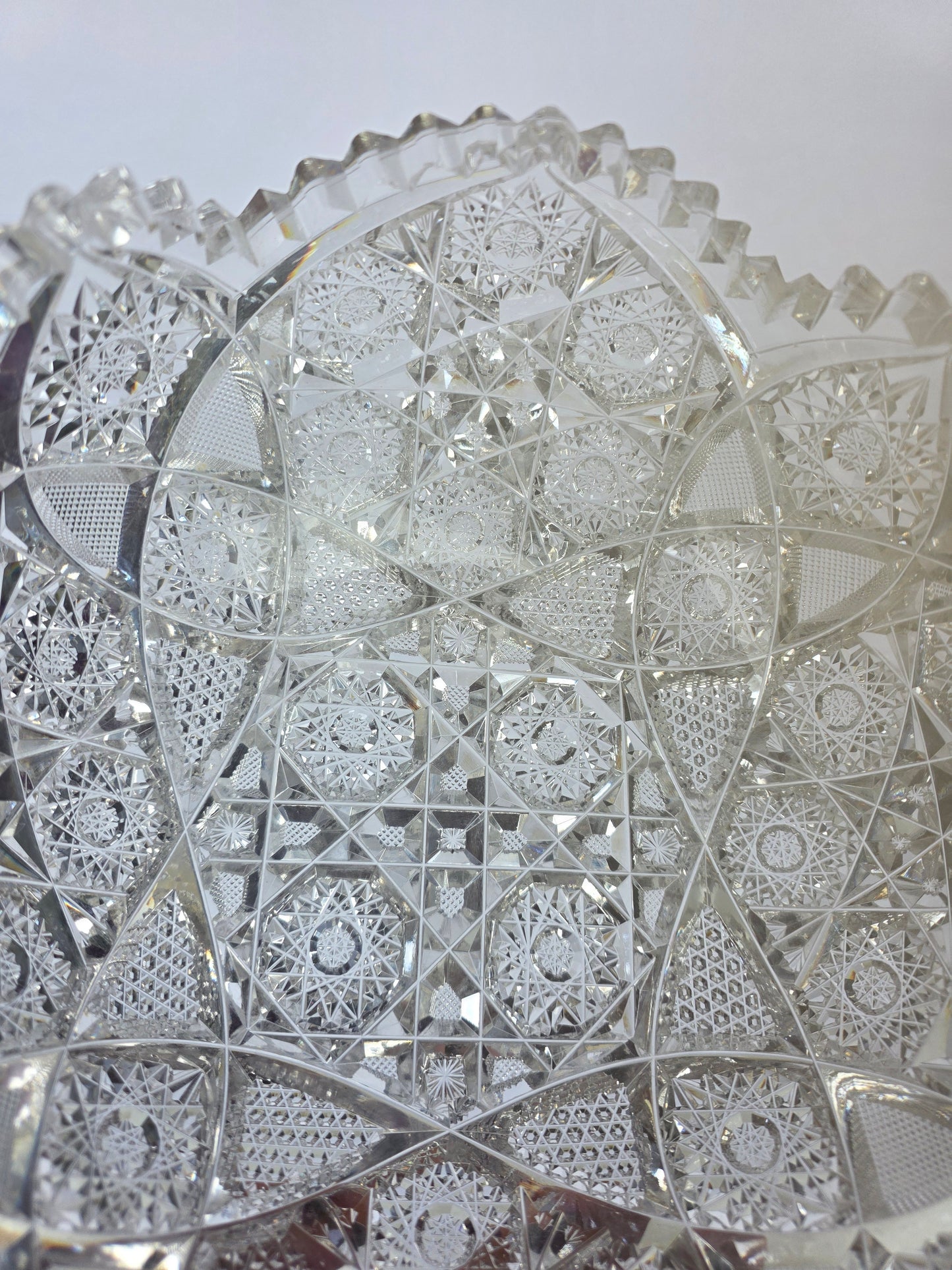 ABP cut glass cluster bowl American brilliant period 1886 -1915 bob15