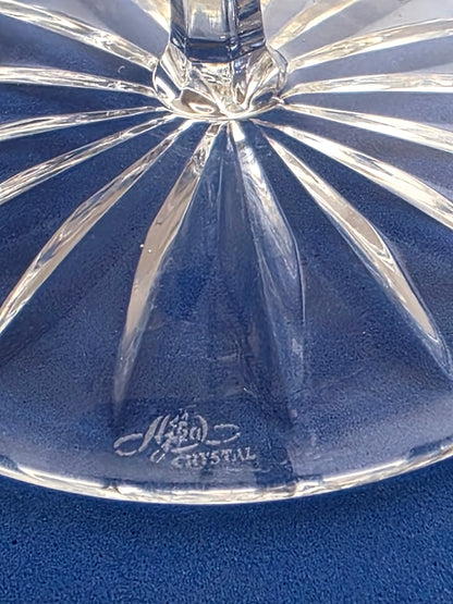 AKA Castille cobalt cut to clear martini glass