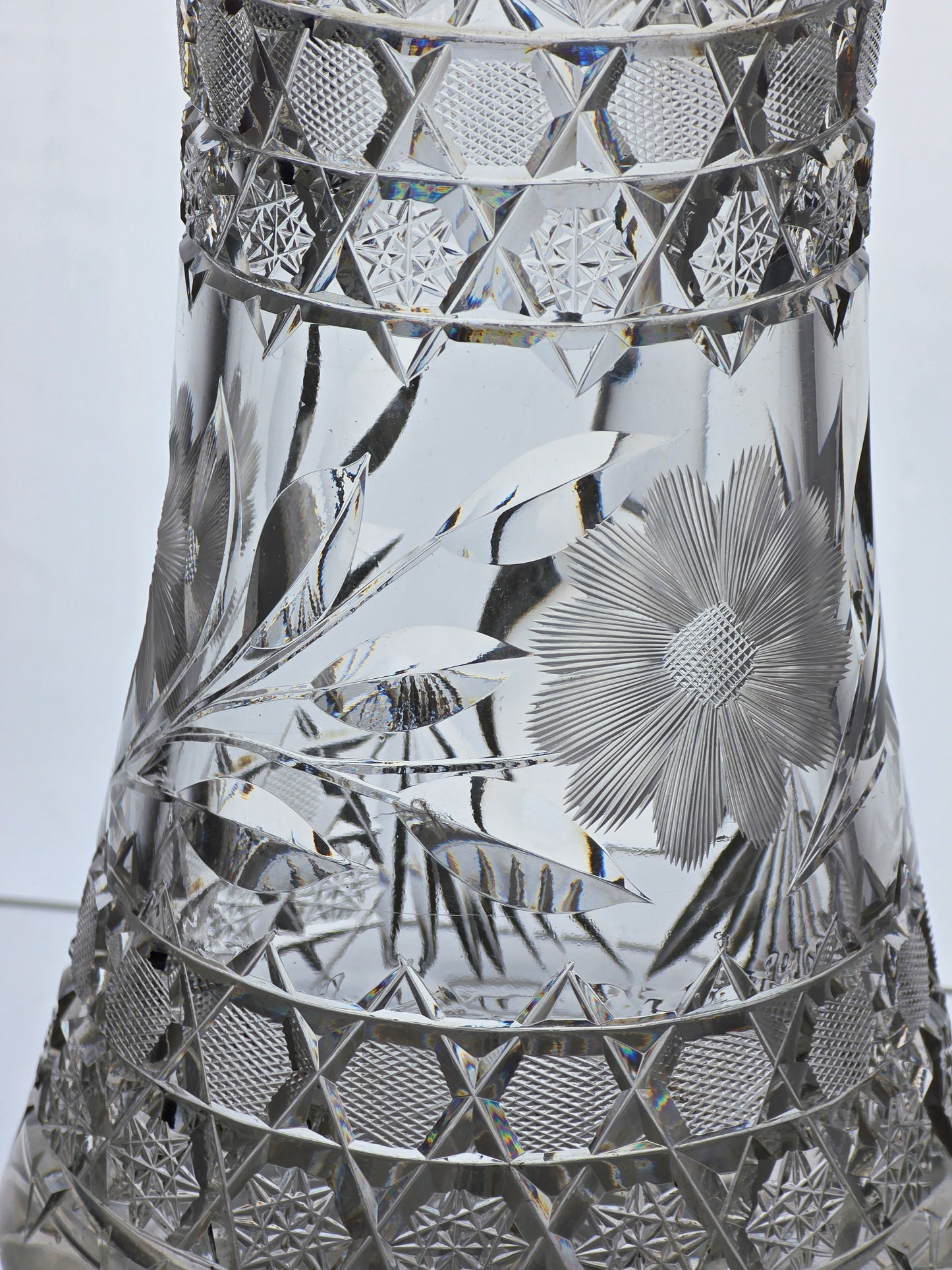 Antique Pitcher Cut Glass IRN10