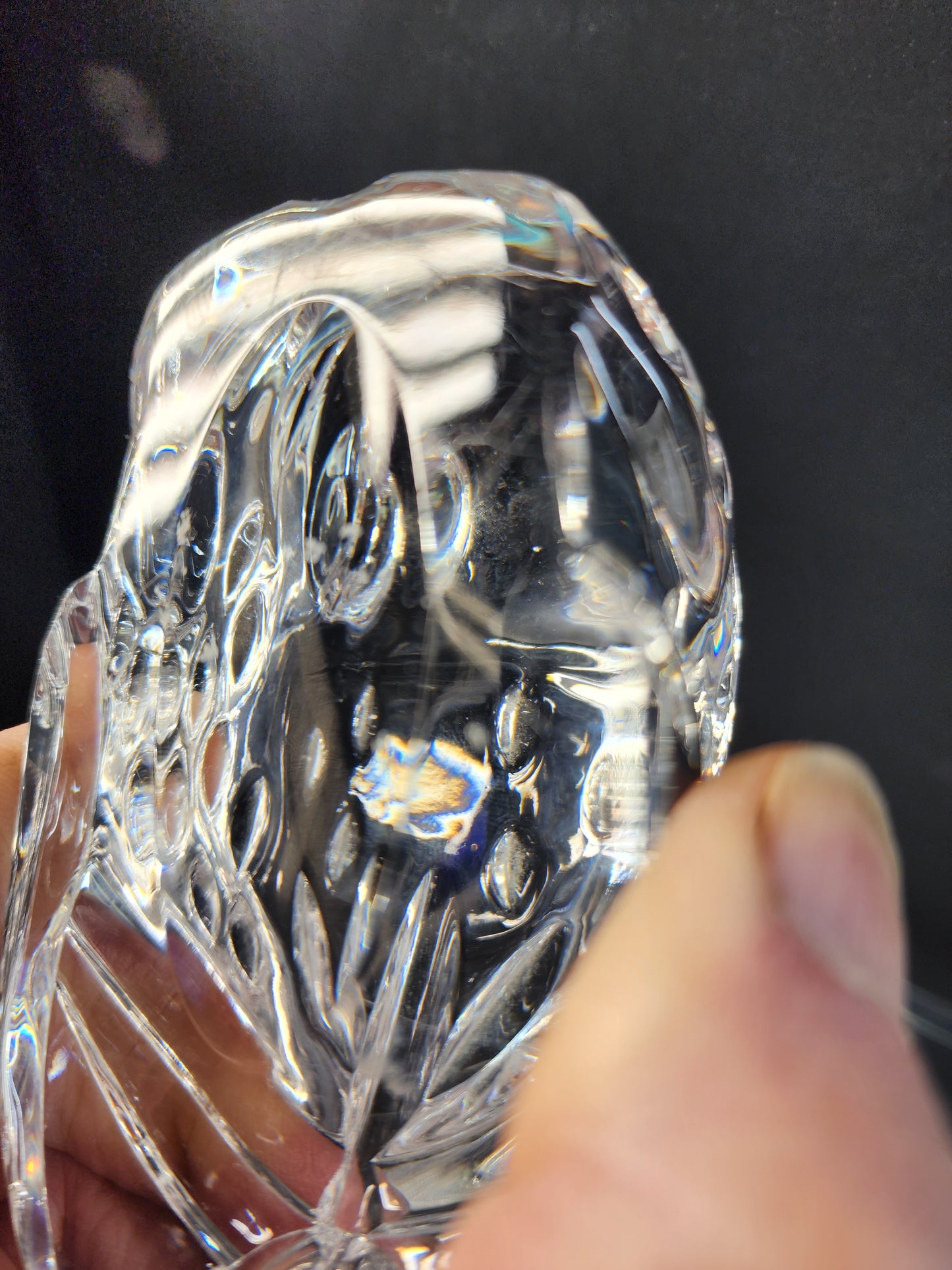 Signed Waterford crystal frog paperweight