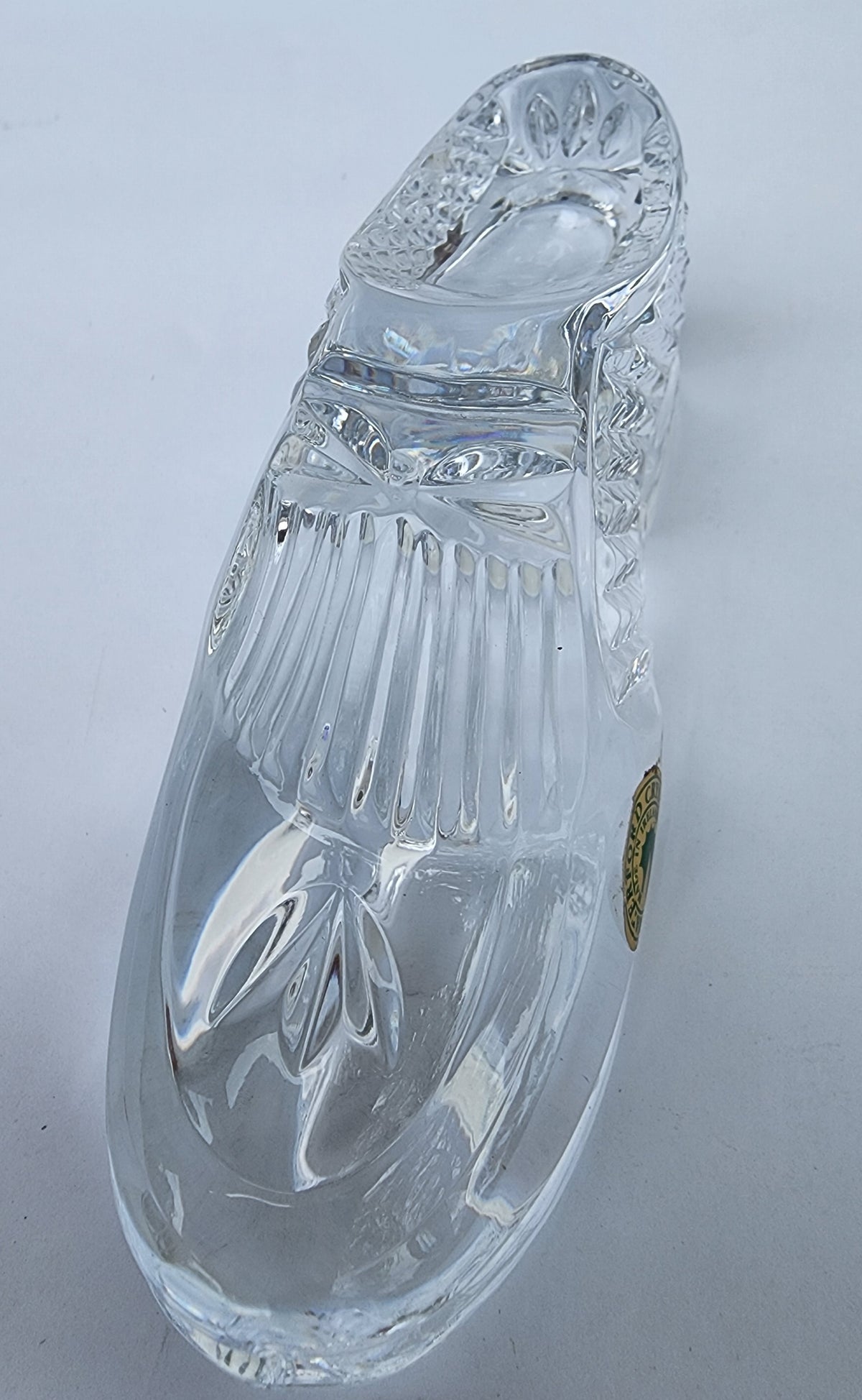 Signed Waterford crystal golf shoe paperweight