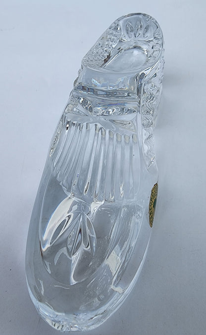 Signed Waterford crystal golf shoe paperweight