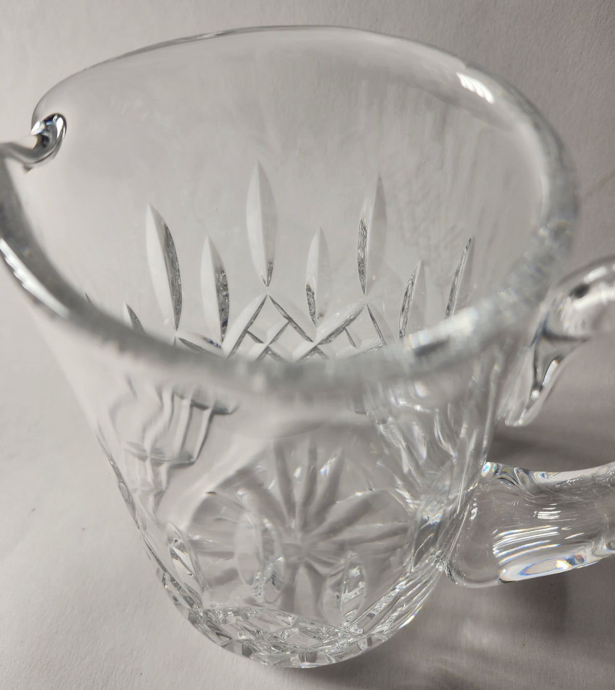 Signed Waterford Hand Cut crystal Lismore pitcher Irish Crystal