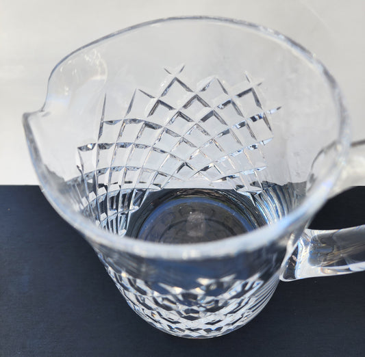Signed Waterford Hand Cut crystal pitcher Irish Crystal H1