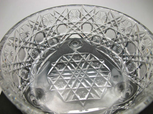 American Brilliant Period Hand Cut Glass Antique Ferner in Harvard Pattern - O'Rourke crystal awards & gifts abp cut glass