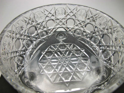 American Brilliant Period Hand Cut Glass Antique Ferner in Harvard Pattern - O'Rourke crystal awards & gifts abp cut glass