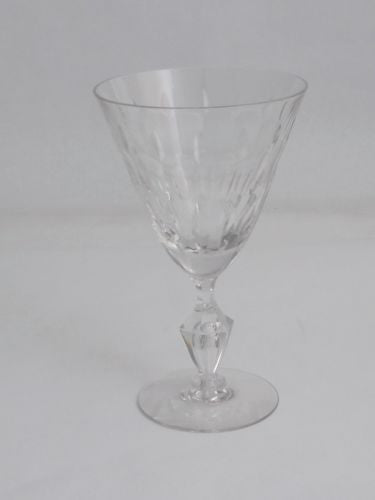 Cut Glass Signed Tiiffin water goblet - O'Rourke crystal awards & gifts abp cut glass