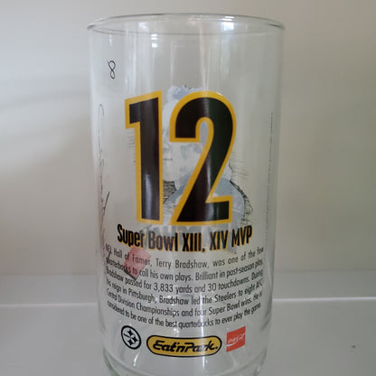 Terry Bradshaw Super Bowl X111 X1V MVP glass