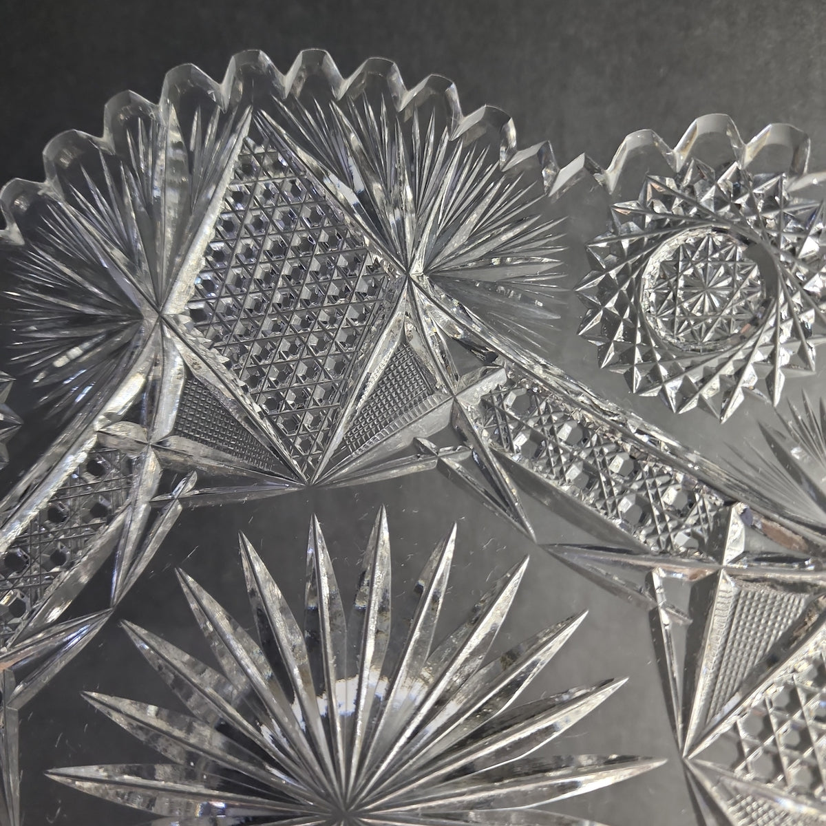 ABP cut glass Signed Hoare plate antique crystal