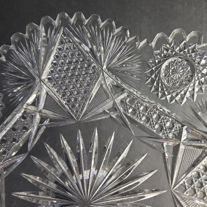 ABP cut glass Signed Hoare plate antique crystal