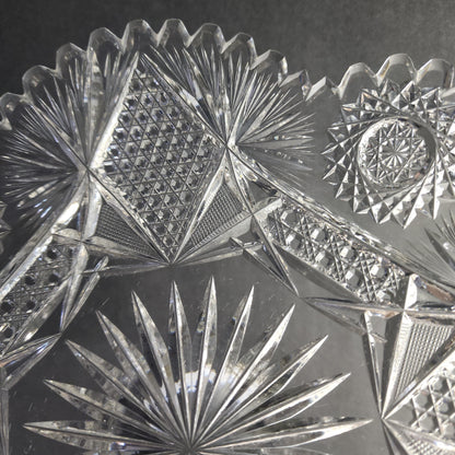 ABP cut glass Signed Hoare plate antique crystal