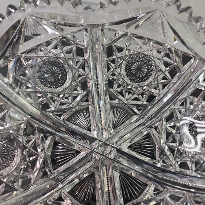ABP cut glass signed Hawkes bowl American