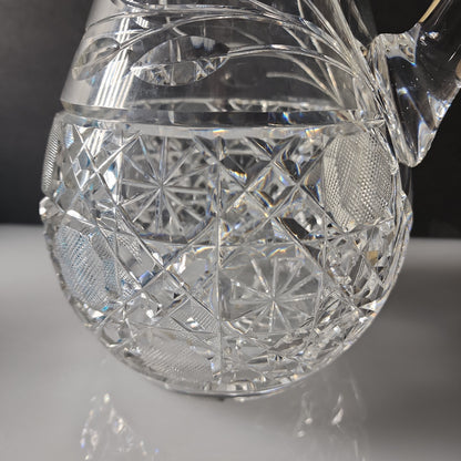 American Brilliant Period Cut Glass Pitcher AntiqueNJ