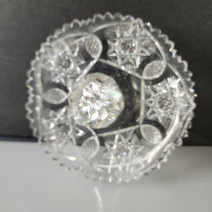 ABP  American Brilliant Period hand Cut Glass stick dish