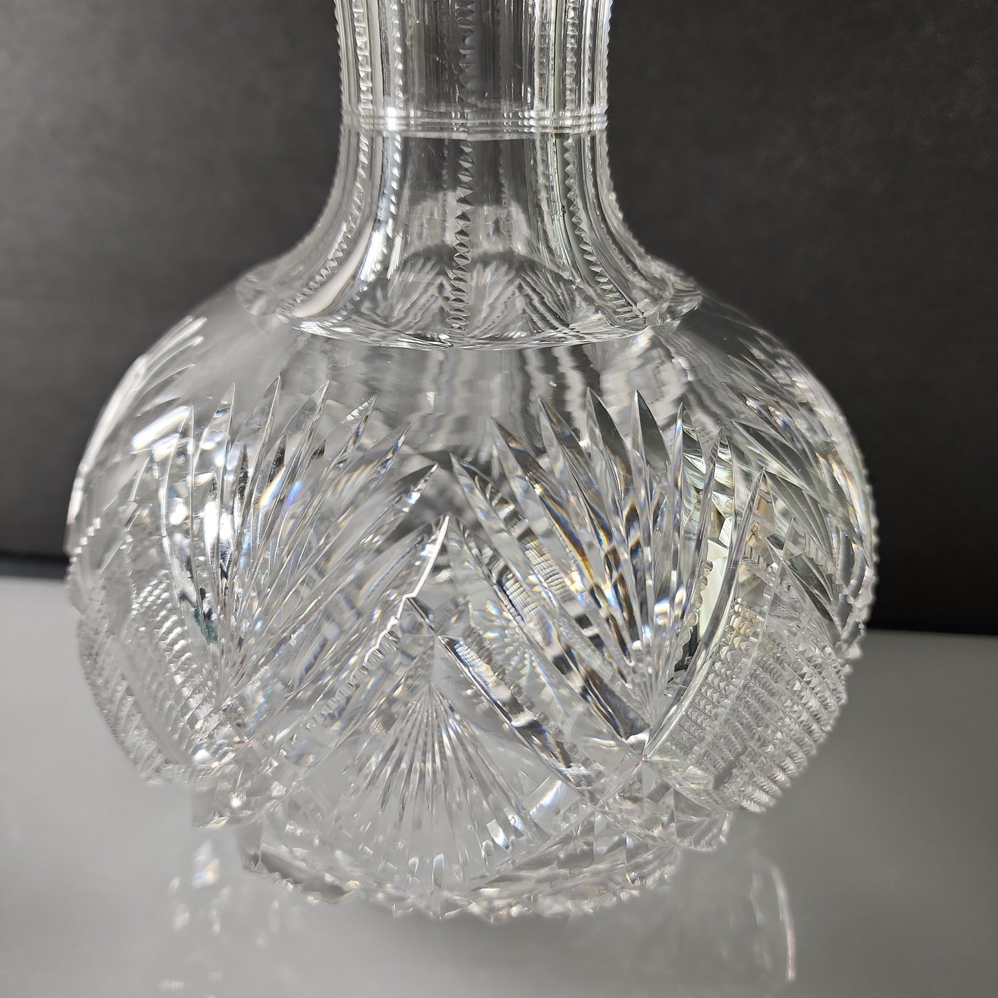 ABP Carafe American Brilliant Period hand Cut Glass Dorflinger
