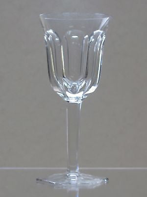 Cut glass wine glass with hand cut  fluted panel  6 pieces - O'Rourke crystal awards & gifts abp cut glass
