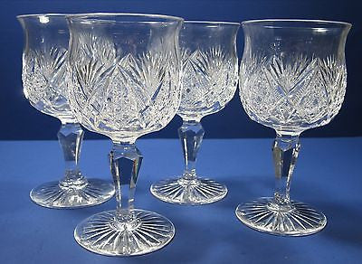 American Brilliant Period Cut Glass water goblet Antique abp hand cut bell shape - O'Rourke crystal awards & gifts abp cut glass