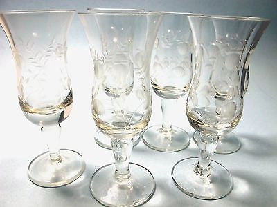 wheel cut  etched liquer glass Hand cut - O'Rourke crystal awards & gifts abp cut glass