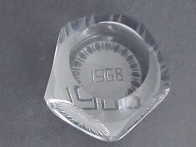 cut Glass hand made made  paperweight signed Cristallerie Lorraine france 1968 - O'Rourke crystal awards & gifts abp cut glass