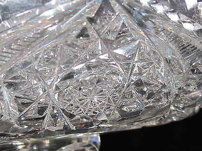 American Brilliant Period Cut Glass compote, Antique - O'Rourke crystal awards & gifts abp cut glass