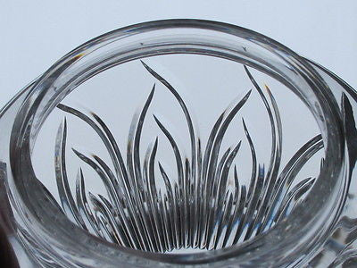 Cut glass Crystal candy jar Saratoga  Made in USA Mt Pleasant PA - O'Rourke crystal awards & gifts abp cut glass