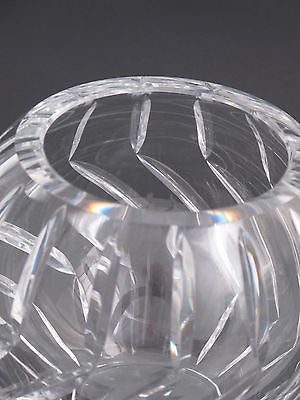 Hand Cut Glass hand  polished rose bowl / vase - O'Rourke crystal awards & gifts abp cut glass