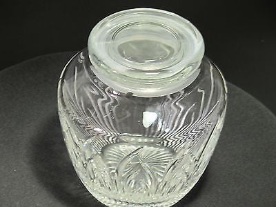 Cut glass Crystal candy jar Saratoga  Made in USA Mt Pleasant PA - O'Rourke crystal awards & gifts abp cut glass