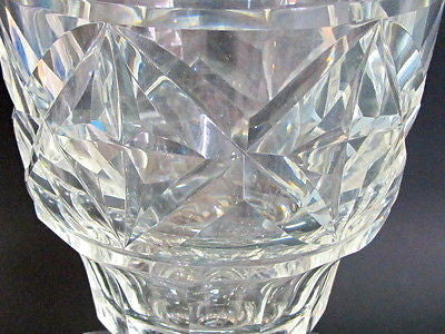 Old Cut Glass  vase Antique Crystal square base - O'Rourke crystal awards & gifts abp cut glass