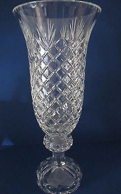 Hand cut lead  Crystal large Award vase, Can be customized 17.5" - O'Rourke crystal awards & gifts abp cut glass
