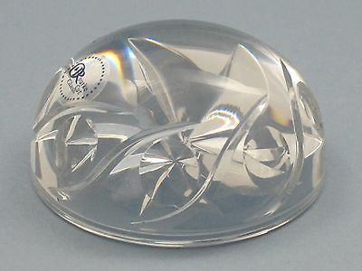 Hand Cut Glass paperweight 24% lead crystal - O'Rourke crystal awards & gifts abp cut glass