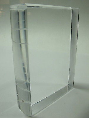Hand Cut Glass book paperweight, hand cut crystal - O'Rourke crystal awards & gifts abp cut glass