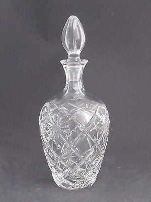 Hand Cut glass  decanter  cross cut star - O'Rourke crystal awards & gifts abp cut glass