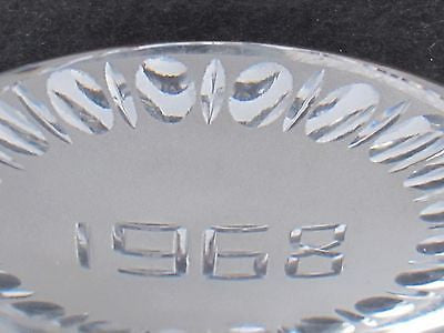 cut Glass hand made made  paperweight signed Cristallerie Lorraine france 1968 - O'Rourke crystal awards & gifts abp cut glass