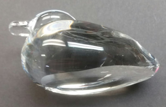 Hand made crystal duck made by Steuben artist for Lenox - O'Rourke crystal awards & gifts abp cut glass