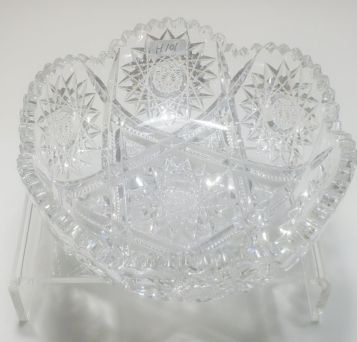 ABP cut glass bowl American