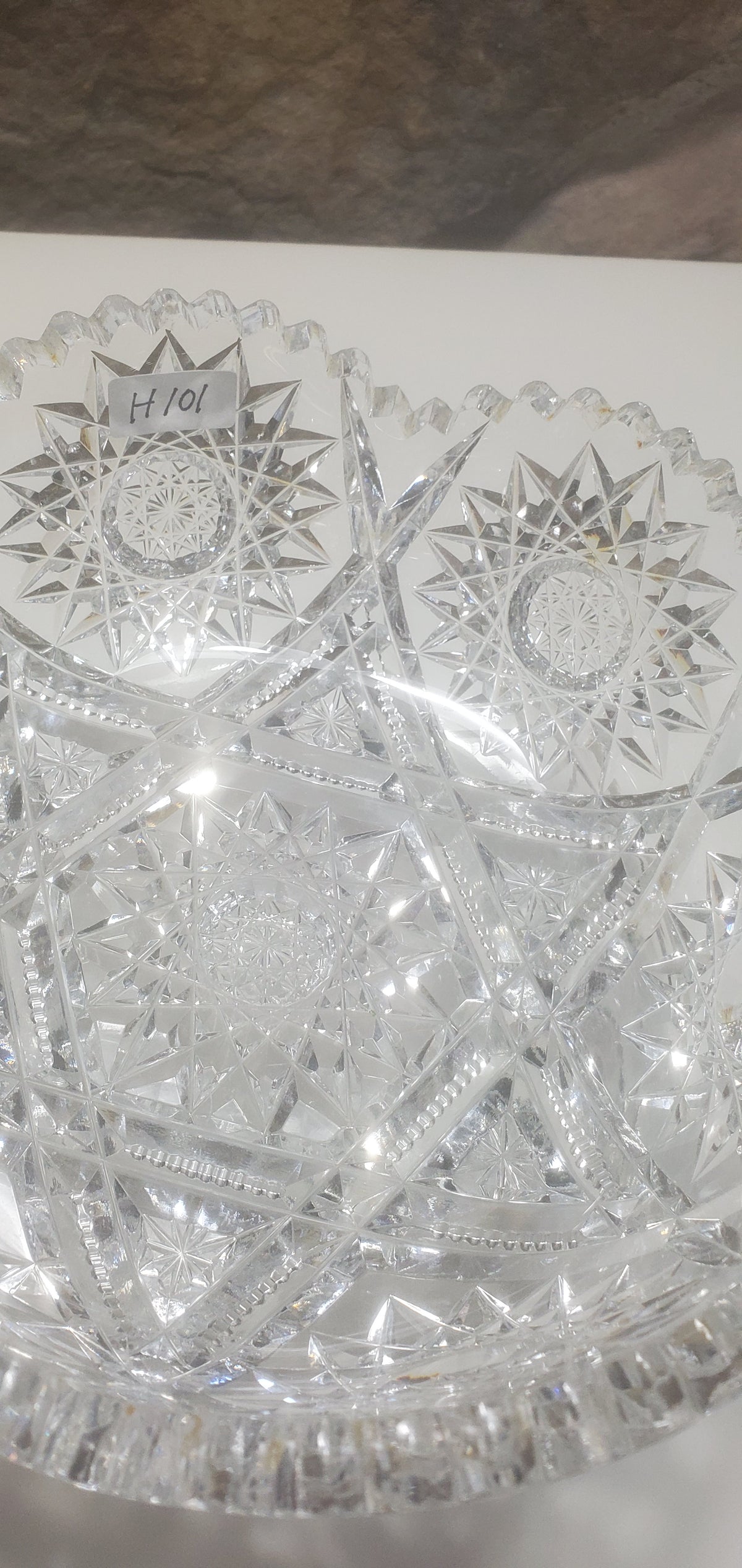 ABP cut glass bowl American