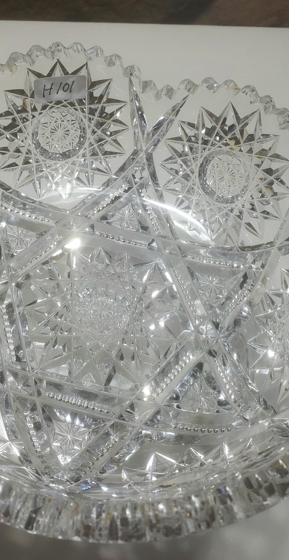 ABP cut glass bowl American