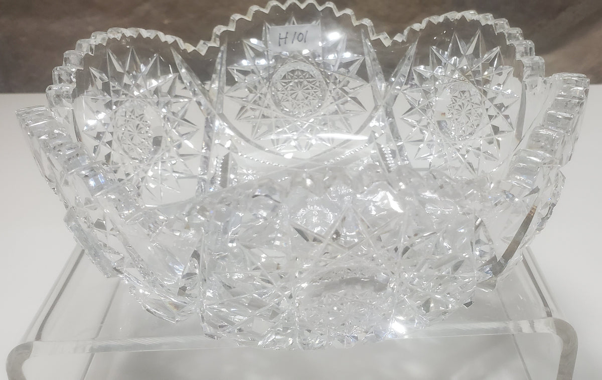 ABP cut glass bowl American