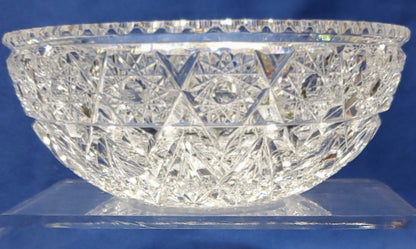 ABP cut glass bowl American brilliant flat rim Auction