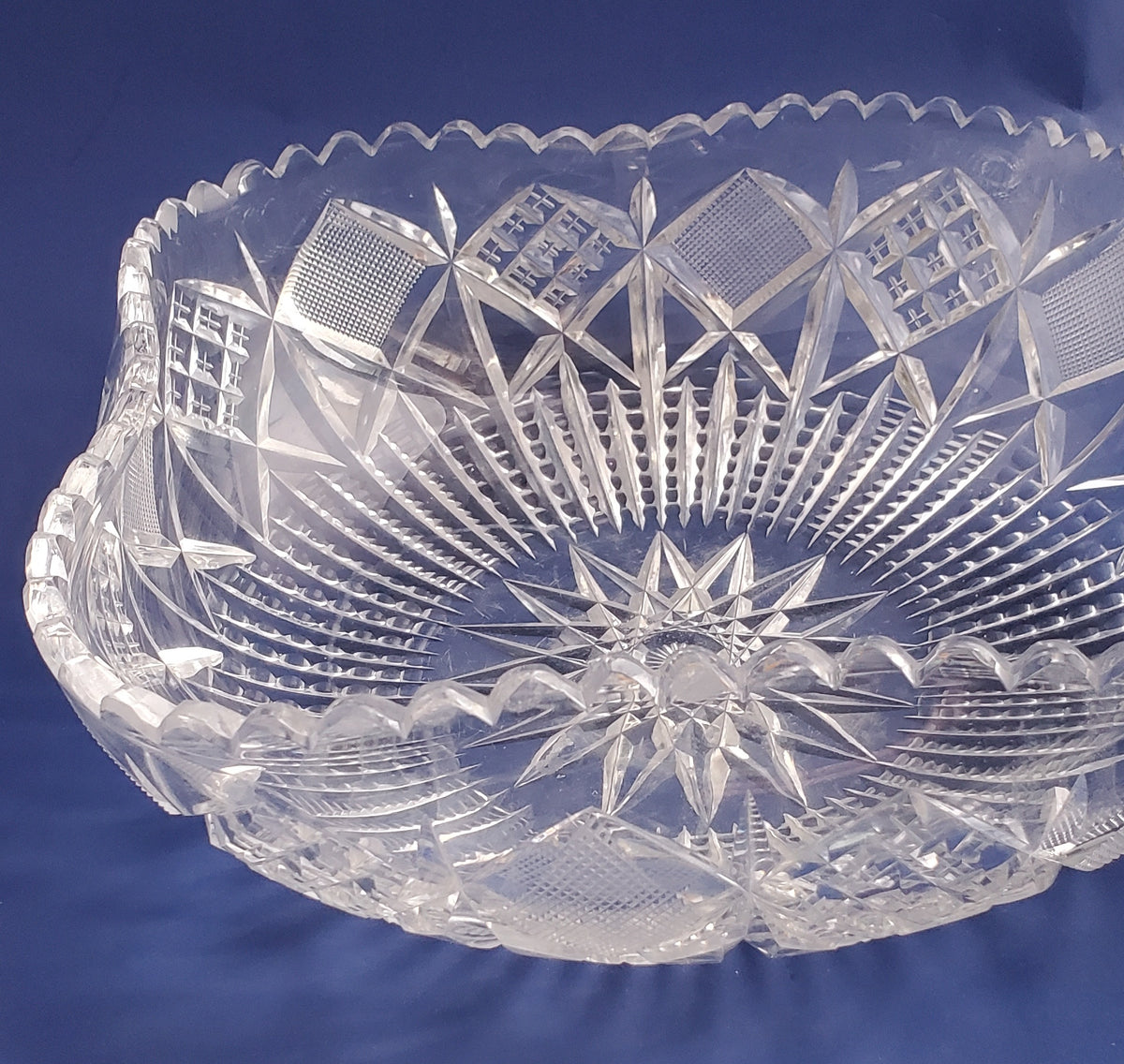 Libbey American Period Cut Glass square bowl Antique