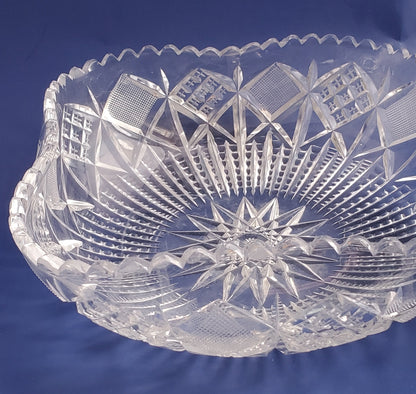 Libbey American Period Cut Glass square bowl Antique