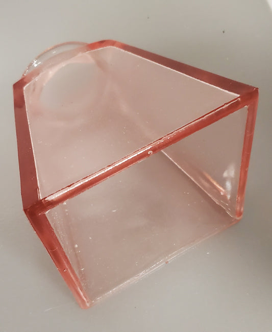 Glass shade Brooke Crescent pink, Made in USA ,
