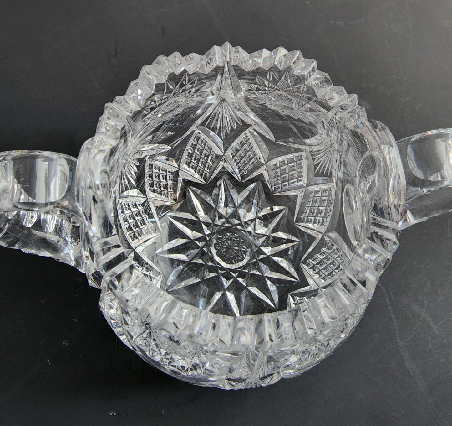 Dorflinger  Sugar and creamer American Brilliant Period Cut Glass Antique