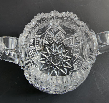 Dorflinger  Sugar and creamer American Brilliant Period Cut Glass Antique