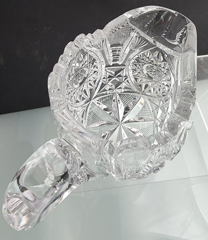 Sugar and creamer American Brilliant Period Cut Glass Antique tg