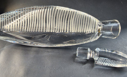 Hand cut crystal decanter Signed Baccarat
