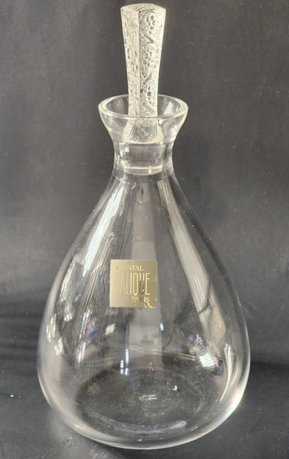 Lalique signed glass decater