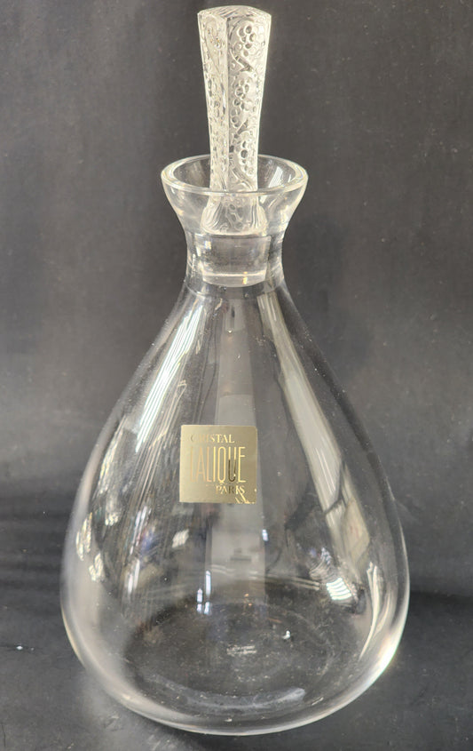 Lalique signed glass decater